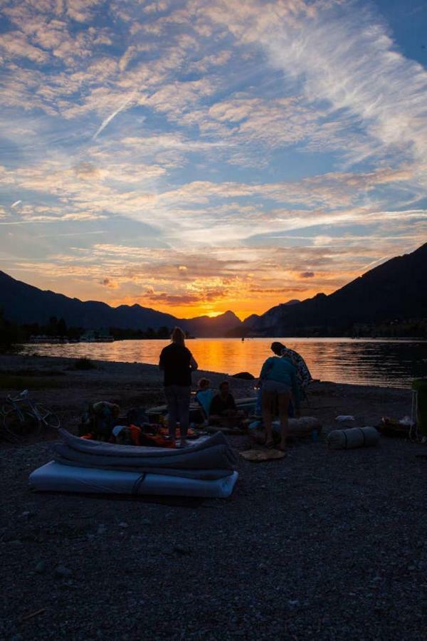Ferienwohnung Abersee Buitenkant foto