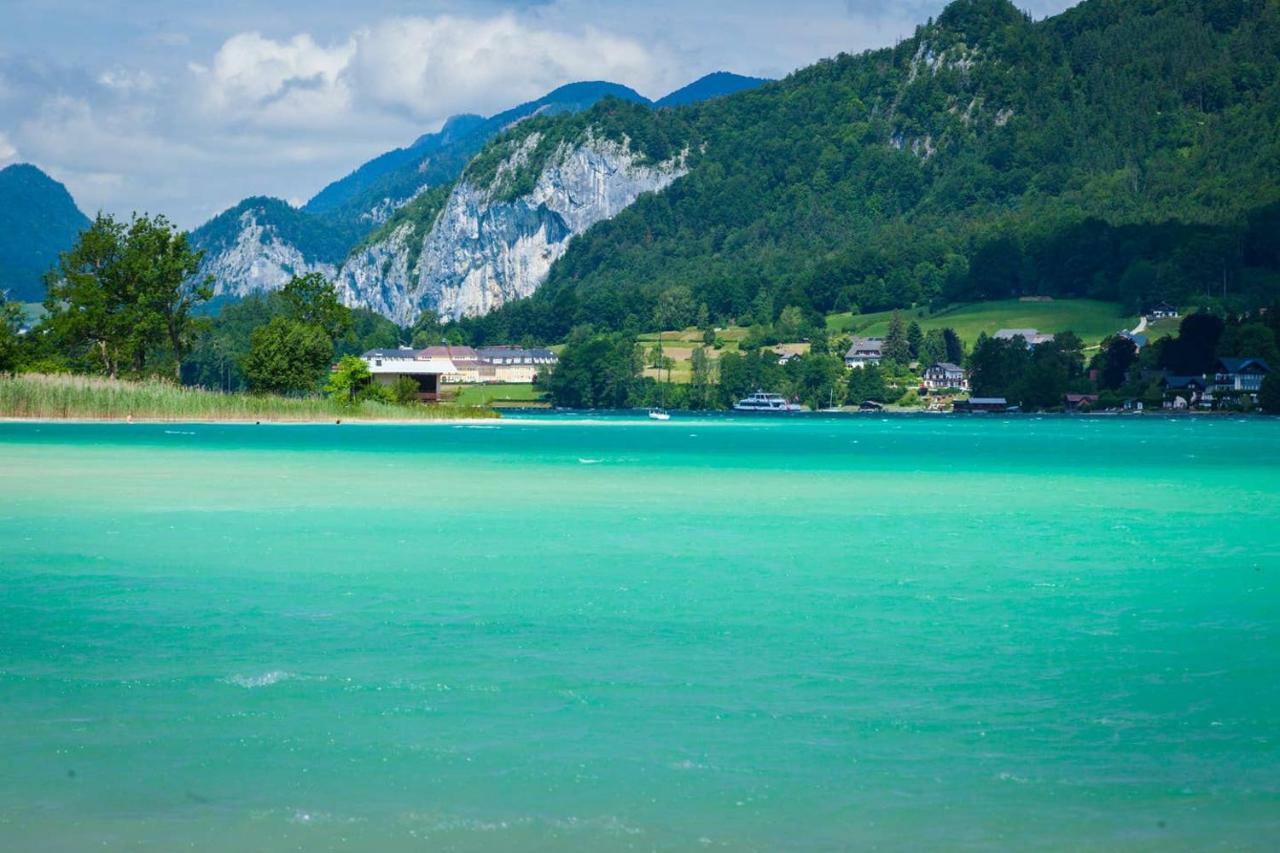 Ferienwohnung Abersee Buitenkant foto
