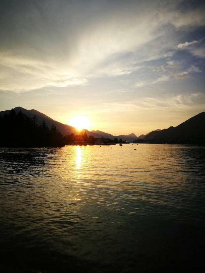 Ferienwohnung Abersee Buitenkant foto