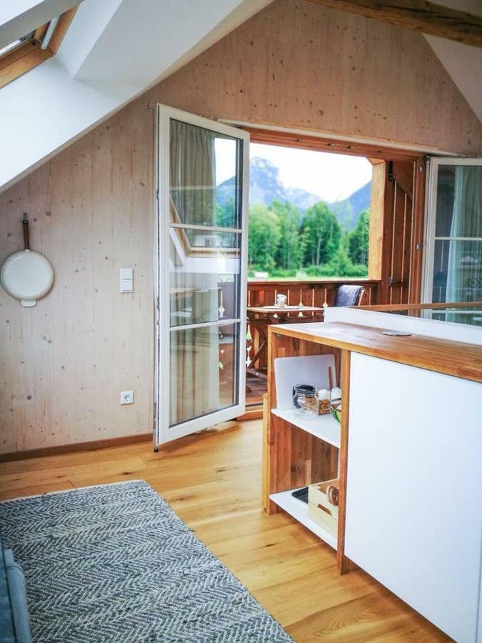 Ferienwohnung Abersee Buitenkant foto