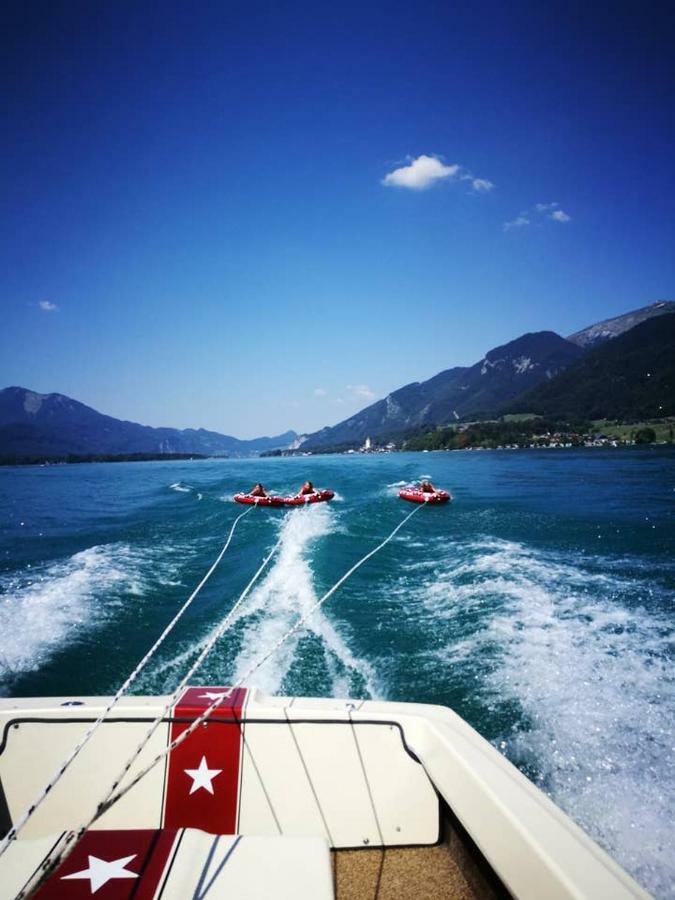Ferienwohnung Abersee Buitenkant foto